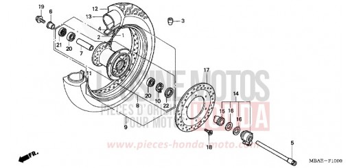 FRONT WHEEL VT750CY de 2000